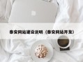 常宁泰安网站建设说明（泰安网站开发）